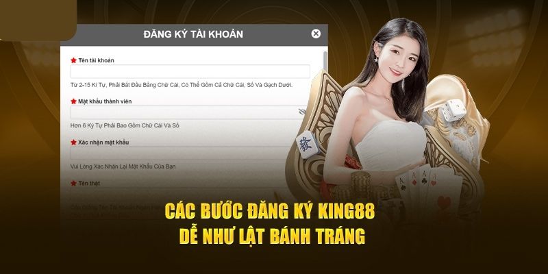 Các bước đăng ký tham gia nổ hũ King88 đơn giản